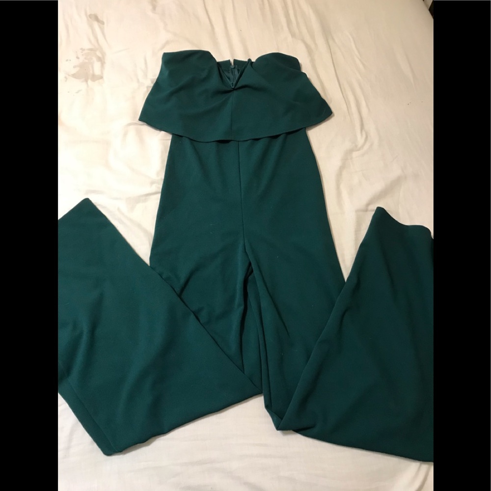 Strapless, forest green jumper size Medium